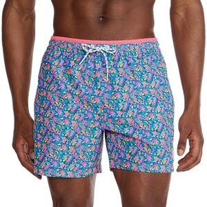Chubbies Mens XL Blue Spades Classic Fit Swim Trunks Shorts 5.5” Inseam Lined